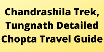 Chandrashila Trek, Tungnath Detailed Chopta Travel Guide