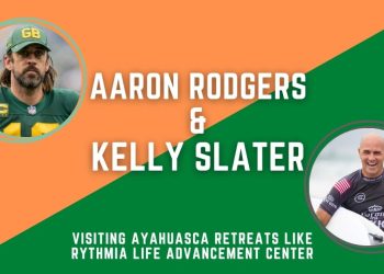Aaron Rodgers and Kelly Slater